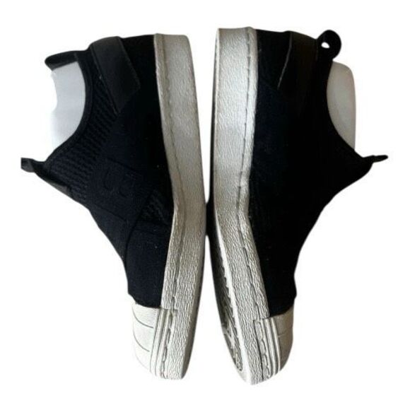 Adidas Superstars Women Slip On Shoes Size 5.5 Black White Flat Heel - Picture 4 of 11